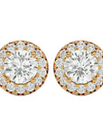 Cercei Delicați Aurora Cu Moissanite de 0.99 ct din 18k Aur Galben - Castelo.ro