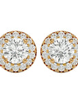 Cercei Delicați Aurora Cu Moissanite de 0.99 ct din 18k Aur Galben - Castelo.ro