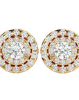 Cercei Halo Distins Cu Diamante Create în Laborator de 1.97 ct din 18k Aur Galben - Castelo.ro