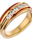 Verighetă Regală din Aur 14k cu Moissanite de 0.51 ct din 14k Aur Galben - Castelo.ro