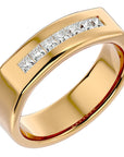 Verighetă Clasică din Aur 14k cu Diamante Create în Laborator de 0.50 ct din 14k Aur Galben - Castelo.ro