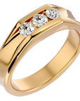 Inel Vintage cu Diamante Create în Laborator de 0.52 ct din 18k Aur Galben - Castelo.ro