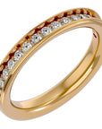 Inel Eternity Cu Moissanite de 0.41 ct din 18k Aur Galben - Castelo.ro
