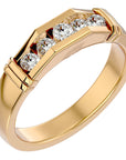 Inel Radiant din Aur 14k cu Diamante Naturale de 0.51 ct din 14k Aur Galben - Castelo.ro