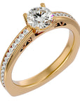 Inel de Logodnă Bastille cu Moissanite de 1.27 ct din 18k Aur Galben - Castelo.ro