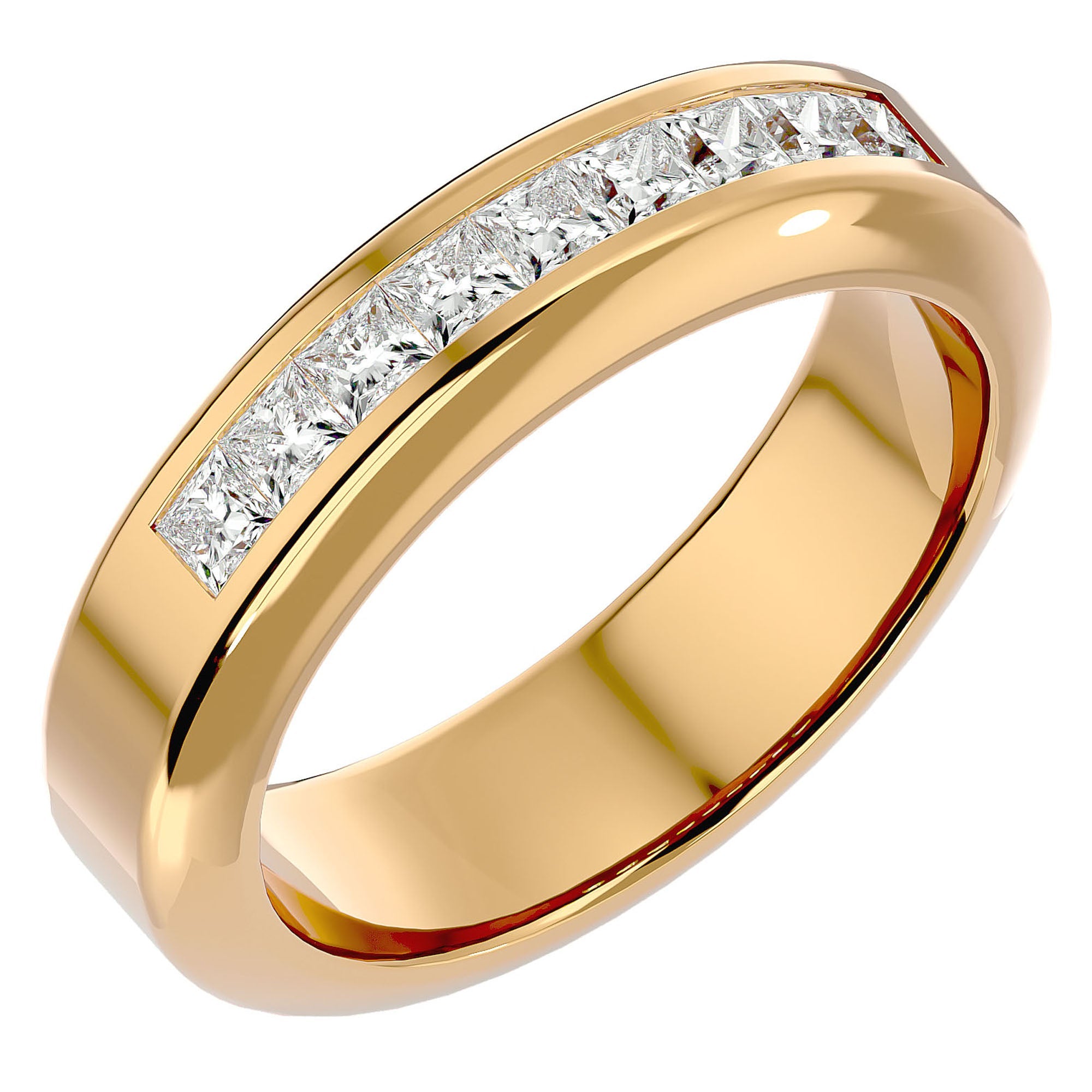 Verighetă cu Diamante Naturale Eternity de 0.88 ct din 18k Aur Galben - Castelo.ro