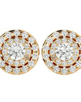 Cercei Halo Distins din Aur 14k Cu Diamante Create în Laborator de 1.97 ct din 14k Aur Galben - Castelo.ro