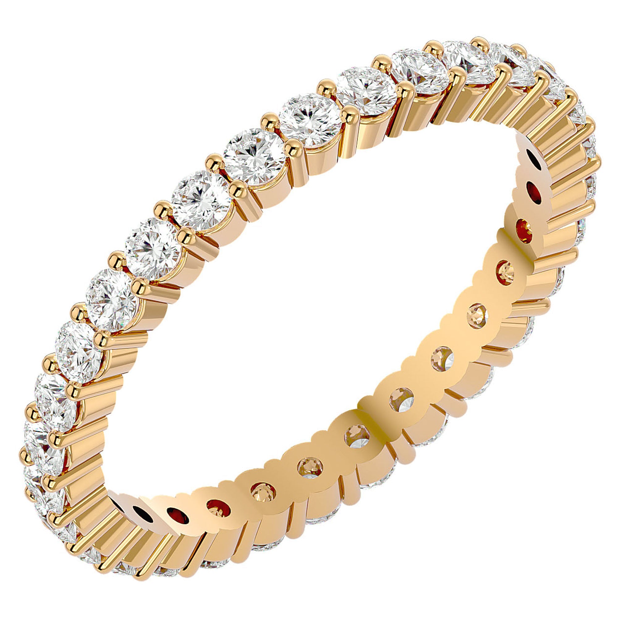 Inel Eternity cu Diamante Naturale de 0.90 ct din 18k Aur Galben - Castelo.ro