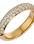 Inelul Promisiunii din Aur 14k cu Diamante Create în Laborator Pavé de 0.77 ct din 14k Aur Galben - Castelo.ro