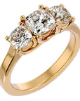 Inel de Logodnă Contessina din Aur 14k cu Trei Moissanite de 2.47 ct din 14k Aur Galben - Castelo.ro
