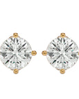 Cercei Stud din Aur 14k Cu Diamante Create în Laborator Tăietură Rotundă Briliantă de 1.05 ct din 14k Aur Galben - Castelo.ro