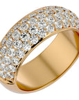 Inel Nupțial Pavé cu Moissanite de 1.87 ct din 18k Aur Galben - Castelo.ro