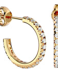 Cercei Hoop Cu Diamante Naturale de 0.70 ct din 18k Aur Galben - Castelo.ro