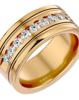 Verighetă Juliette din Aur 14k cu Bandă De Diamante Create în Laborator de 1.01 ct din 14k Aur Galben - Castelo.ro