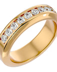 Verighetă Chloé cu Bandă De Moissanite de 0.74 CT din 18k Aur Galben - Castelo.ro