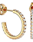Cercei Hoop din Aur 14k Cu Diamante Create în Laborator de 0.70 ct din 14k Aur Galben - Castelo.ro
