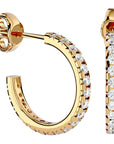 Cercei Hoop din Aur 14k Cu Diamante Create în Laborator de 0.70 ct din 14k Aur Galben - Castelo.ro
