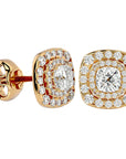 Cercei Stud din Aur 14k Cu Diamante Create în Laborator de 2.2 ct din 14k Aur Galben - Castelo.ro