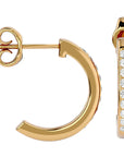 Cercei Hoop Vals din Aur 14k cu Moissanite de 0.92 ct din 14k Aur Galben - Castelo.ro