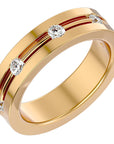 Verighetă din Aur 14k cu Bandă De Diamante Naturale de 0.56 ct din 14k Aur Galben - Castelo.ro