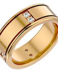 Verighetă Forte cu Diamante Naturale de 0.28 ct din 18k Aur Galben - Castelo.ro