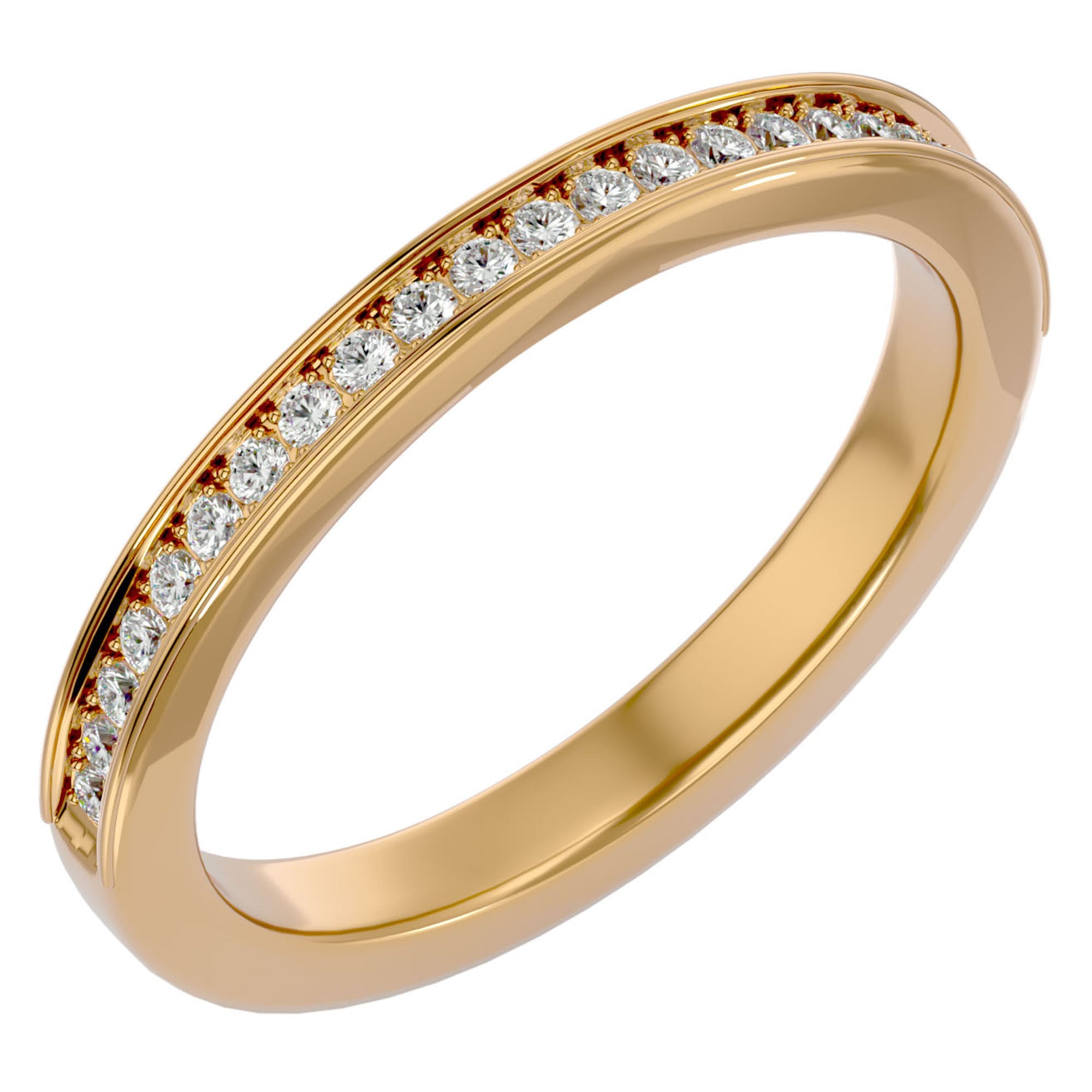 Inel Eternity Cu Diamante Naturale de 0.19 ct din 18k Aur Galben - Castelo.ro