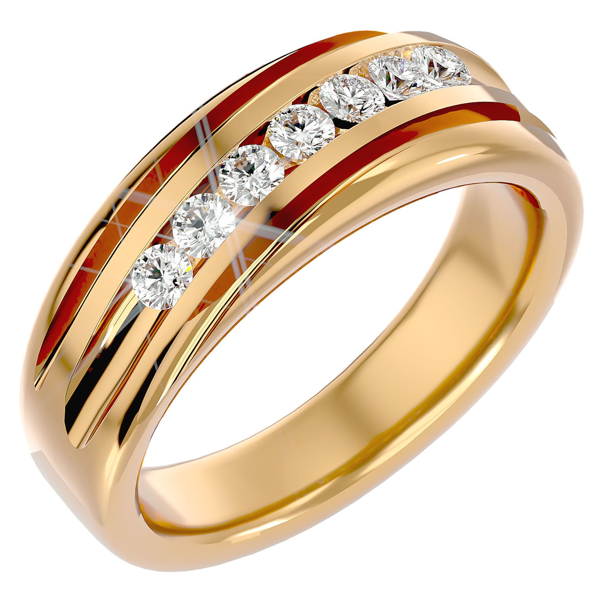 Verighetă Noblesse din Aur 14k cu Diamante Naturale de 0.52 ct din 14k Aur Galben - Castelo.ro