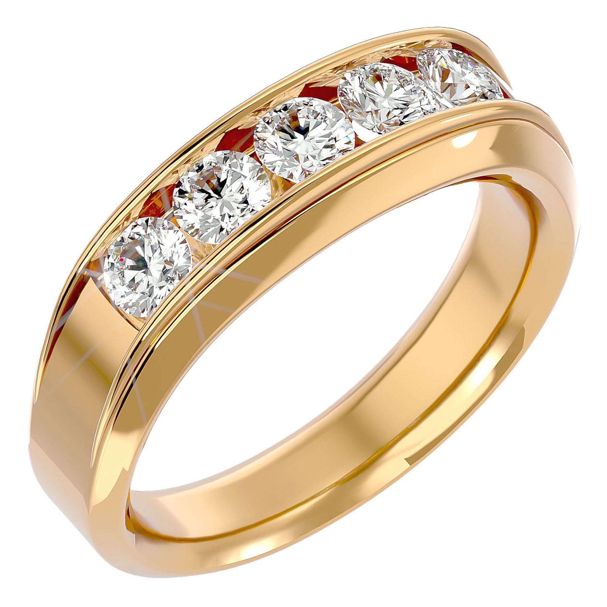 Verighetă Emilia cu Diamante Create în Laborator de 1.29 ct din 18k Aur Galben - Castelo.ro