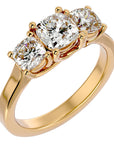 Inel de Logodnă Contessina din Aur 14k cu Trei Diamante Create în Laborator de 2.47 ct din 14k Aur Galben - Castelo.ro
