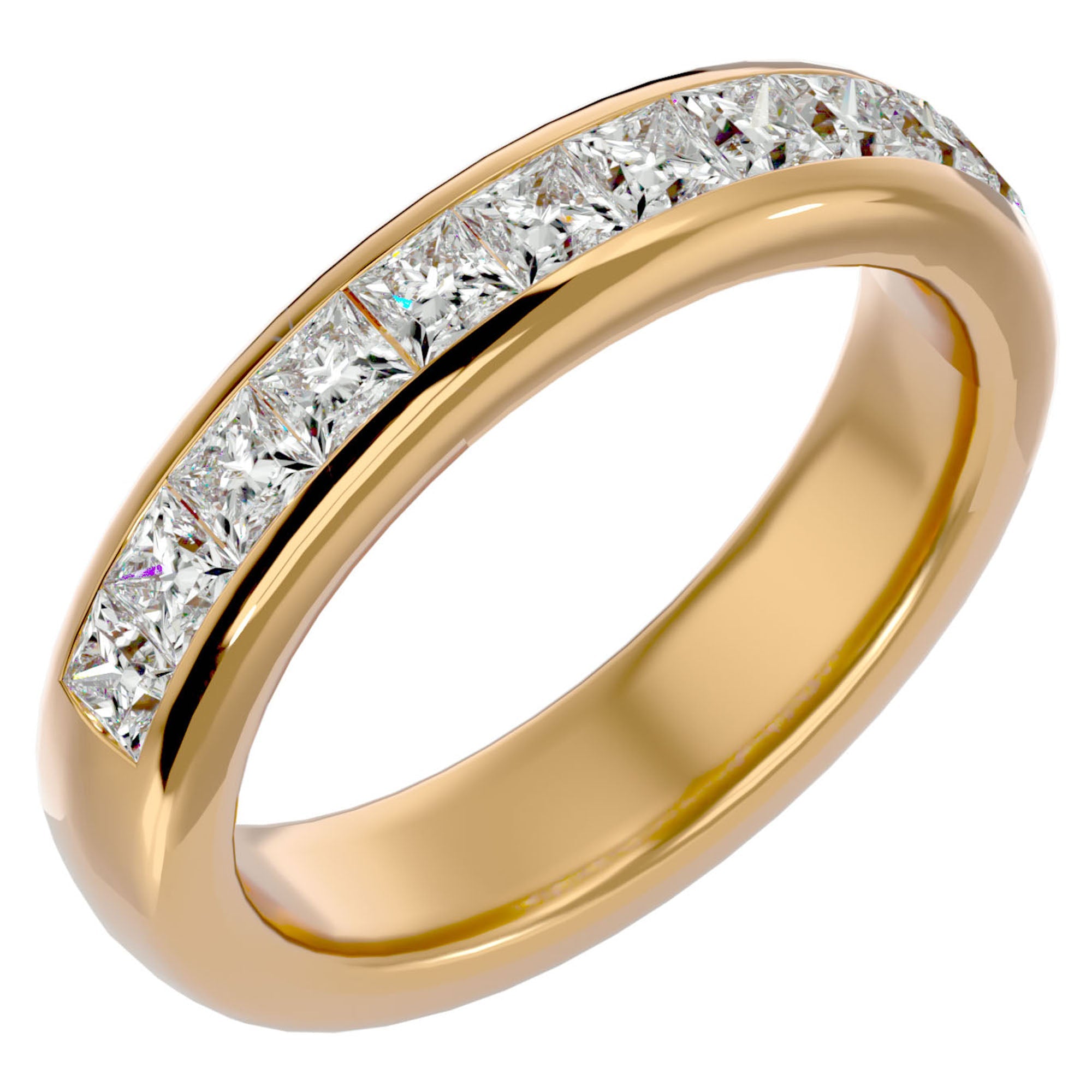Verighetă cu Moissanite Eternity de 1.07 ct din 18k Aur Galben - Castelo.ro