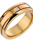 Verighetă Aurora cu Diamant Natural de 0.06 ct din 18k Aur Galben - Castelo.ro