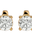 Cercei Stud Solitaire cu Diamante Naturale de 0.94 ct din 18k Aur Galben - Castelo.ro