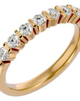 Inel Cu 7 Moissanite de 0.52 ct din 18k Aur Galben - Castelo.ro