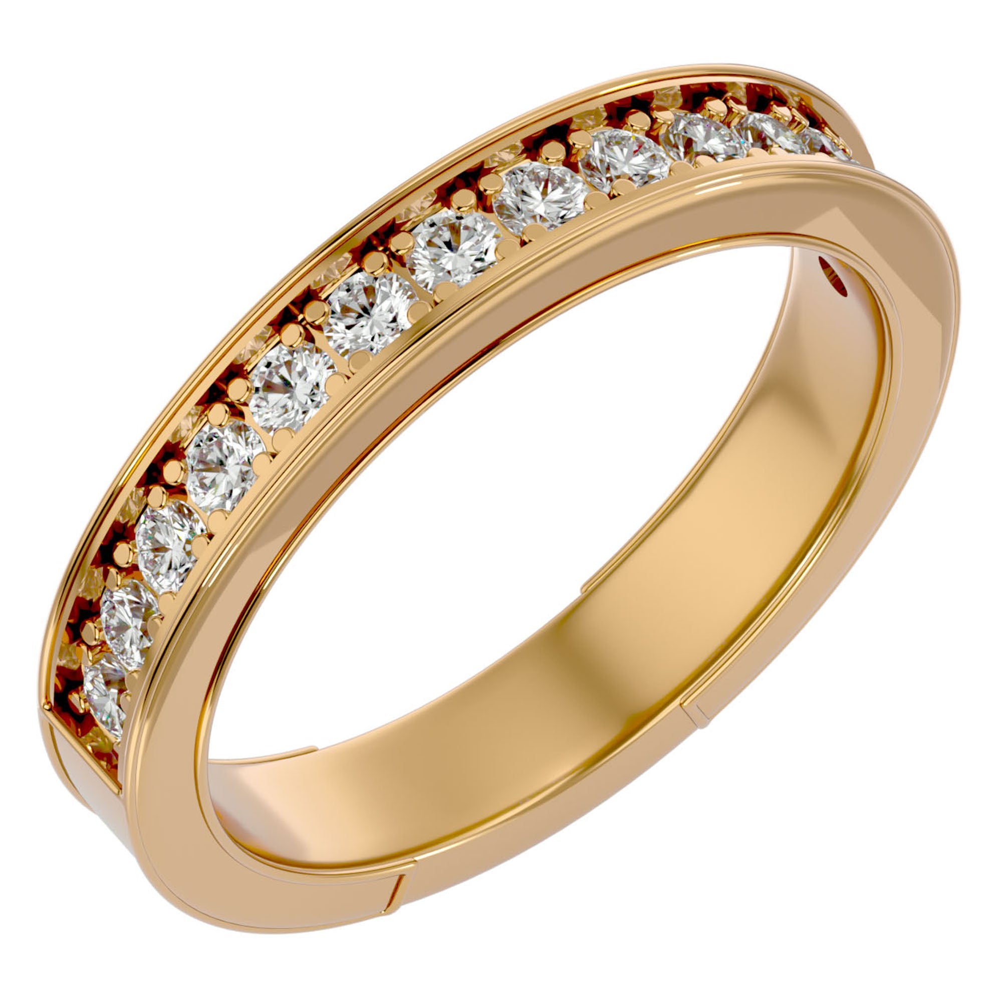 Inel Eternity din Aur 14k Cu Diamante Naturale de 0.49 ct din 14k Aur Galben - Castelo.ro