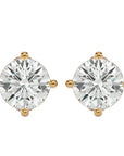 Cercei Stud Cu Diamante Naturale Tăietură Rotundă Briliantă de 1.05 ct din 18k Aur Galben - Castelo.ro