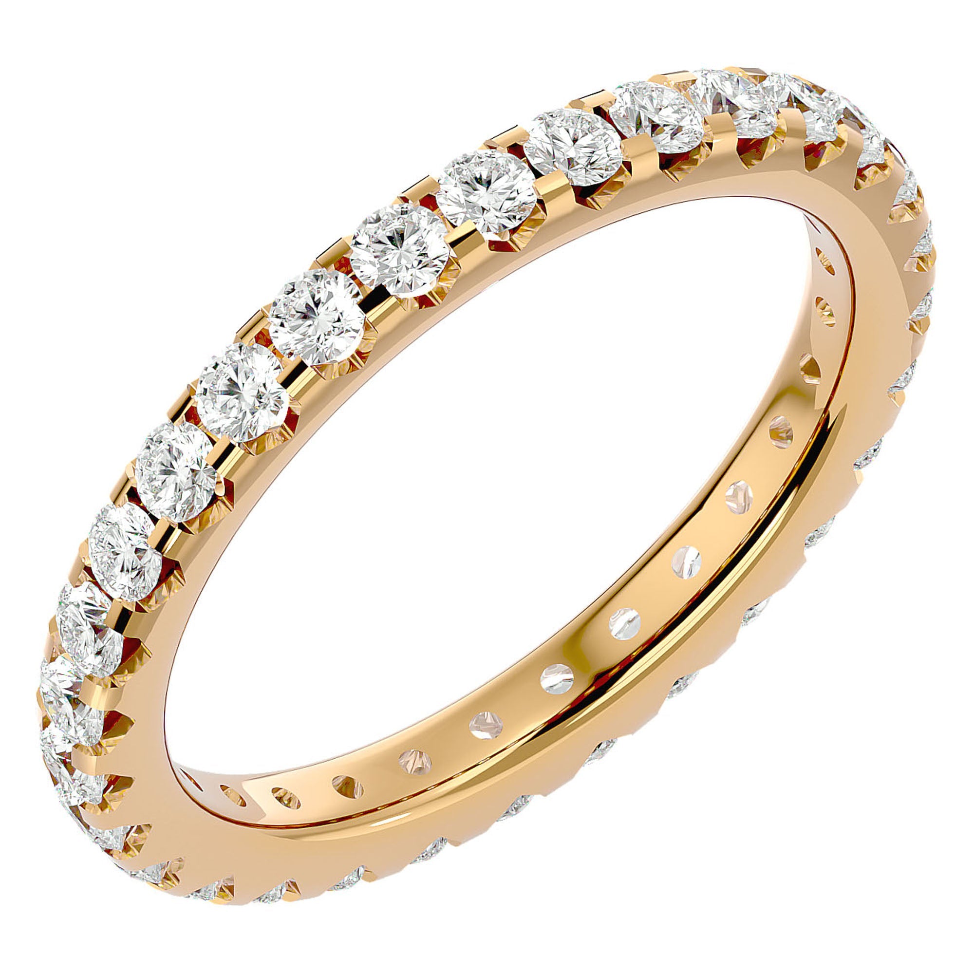 Inel Eternity din Aur 14k cu Moissanite de 1.04 ct din 14k Aur Galben - Castelo.ro