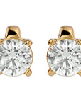 Cercei Stud Solitaire cu Moissanite de 0.94 ct din 18k Aur Galben - Castelo.ro