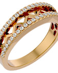 Inel Diademă din Aur 14k cu Diamante Create în Laborator în Montură Clasică de 0.30 ct din 14k Aur Galben - Castelo.ro