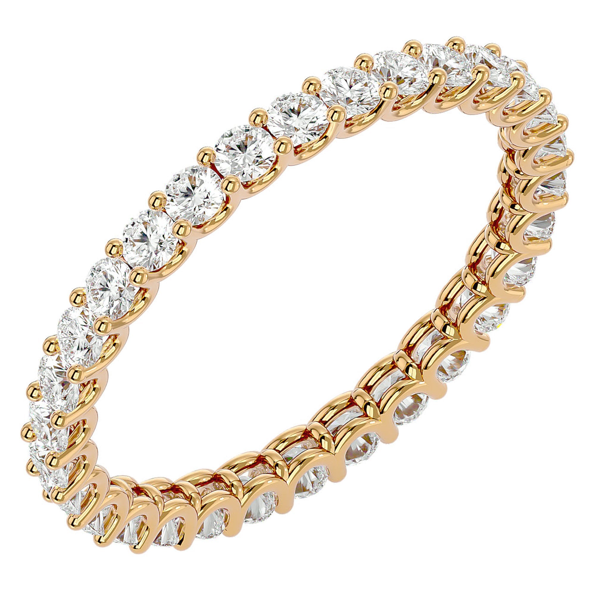 Inel Eternity Grandeur din Aur 14k cu Diamante Create în Laborator de 1.04 ct din 14k Aur Galben - Castelo.ro