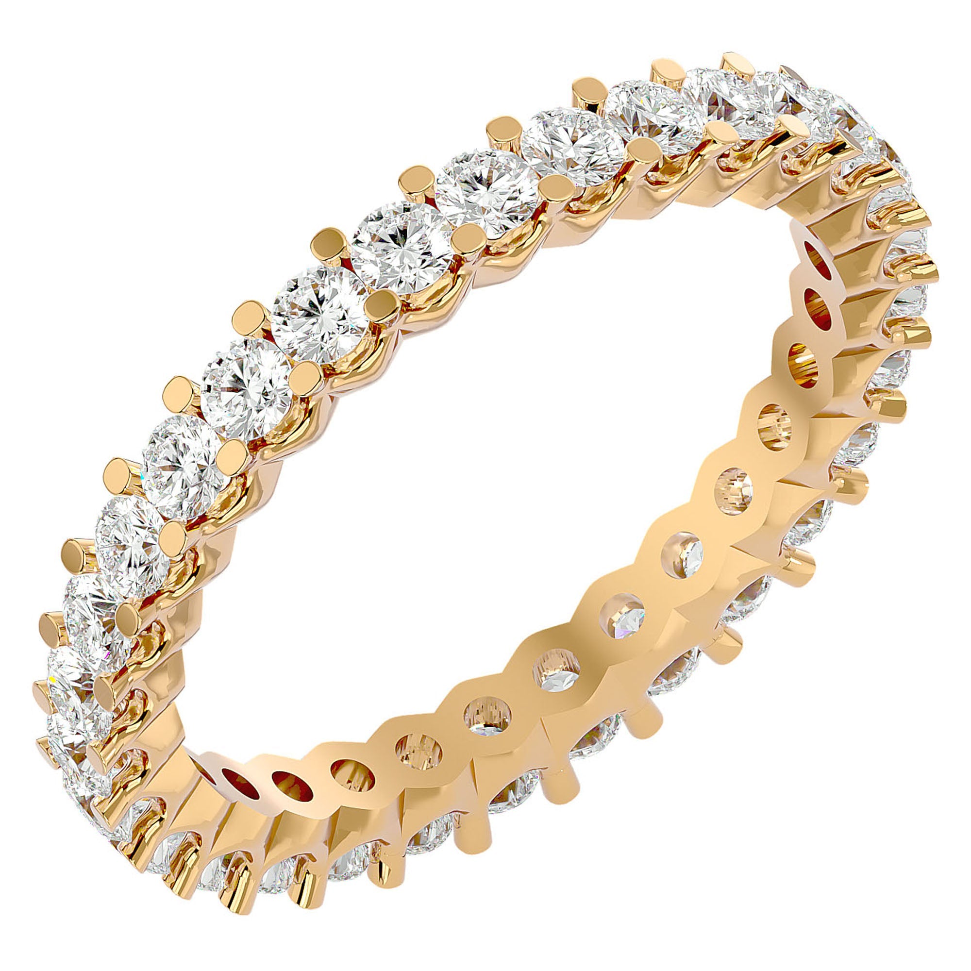 Inel Eternity din Aur 14k cu Diamante Naturale de 1.20 ct din 14k Aur Galben - Castelo.ro