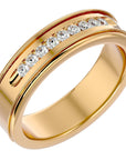 Verighetă Céline cu Bandă De Moissanite de 0.31 ct din 18k Aur Galben - Castelo.ro