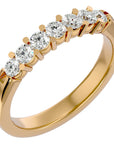 Inel Eternity din Aur 14k Cu 7 Diamante Naturale de 0.53 ct din 14k Aur Galben - Castelo.ro