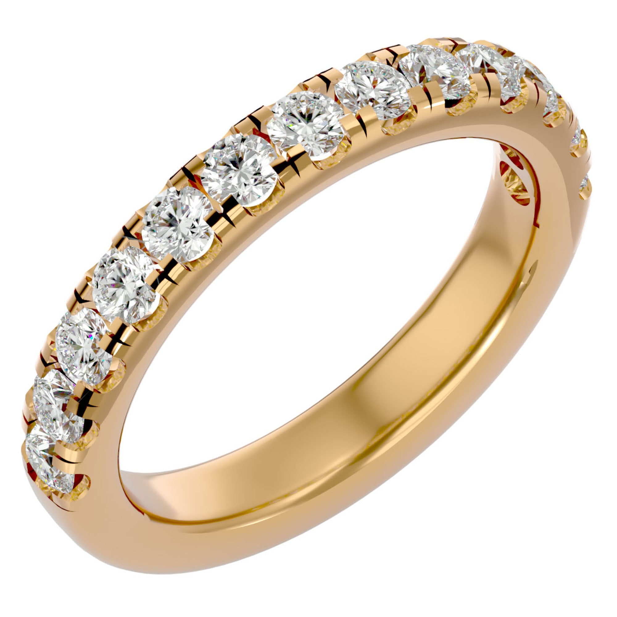 Verighetă cu Diamante Naturale Eternity de 0.96 ct din 18k Aur Galben - Castelo.ro