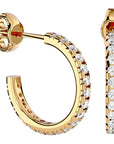 Cercei Hoop din Aur 14k Cu Diamante Naturale de 0.70 ct din 14k Aur Galben - Castelo.ro