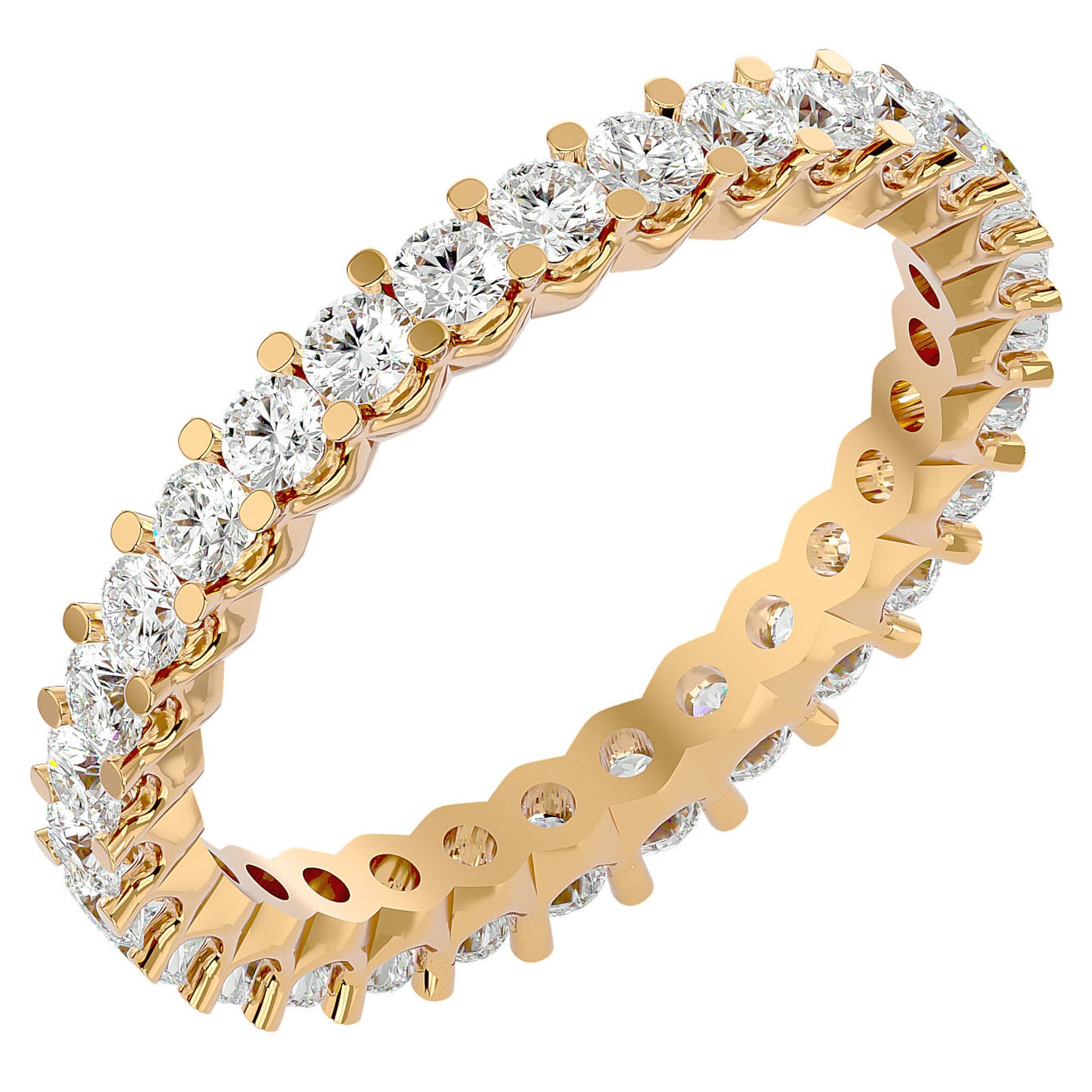 Inel Eternity din Aur 14k cu Diamante Create în Laborator de 1.12 ct din 14k Aur Galben - Castelo.ro