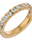 Inel Eternity Cu Diamante Naturale De 0.99 ct din 18k Aur Galben - Castelo.ro