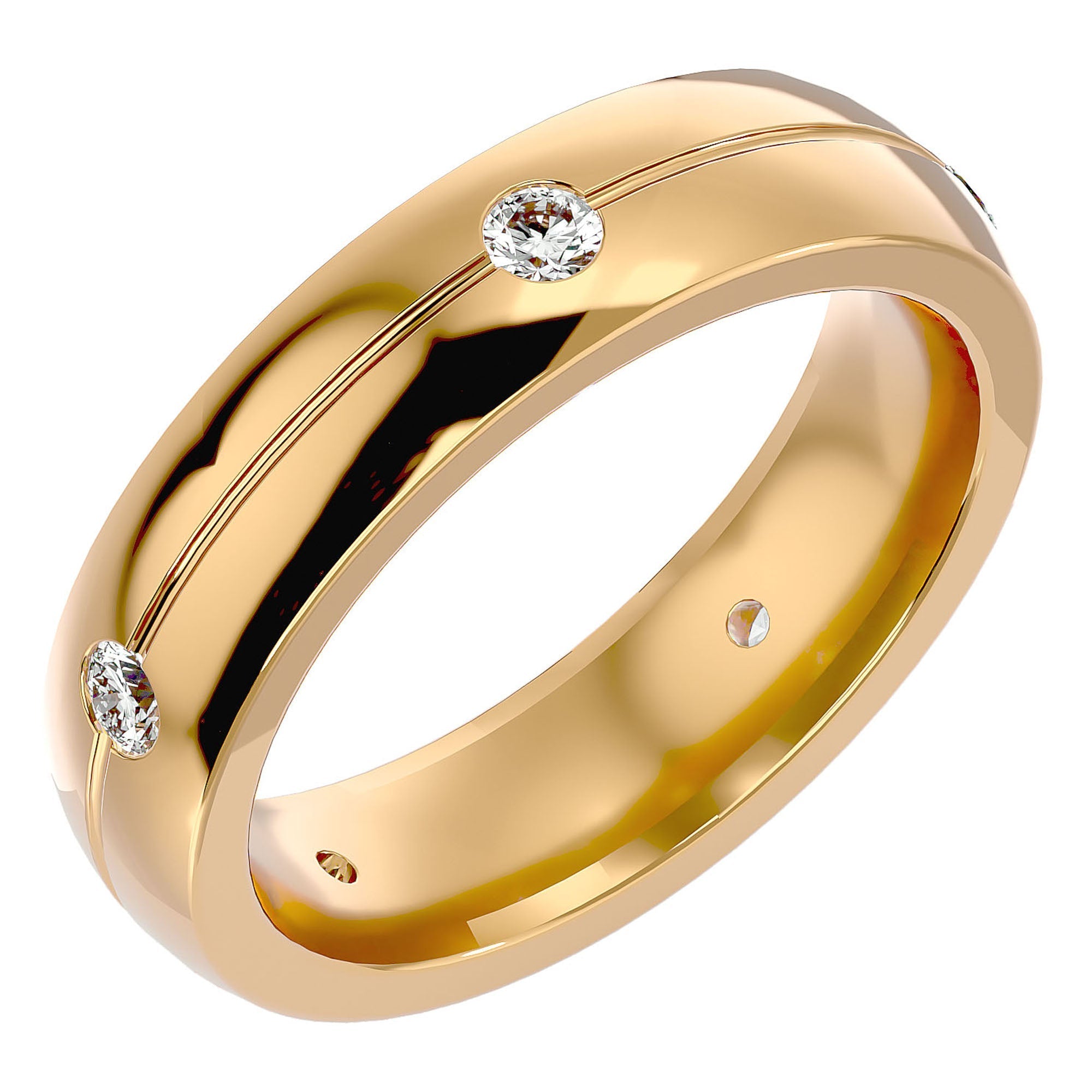 Verighetă Amélie din Aur 14k cu Diamante Create în Laborator de 0.46 ct din 14k Aur Galben - Castelo.ro