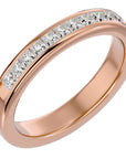 Verighetă din Aur 14k cu Diamante Naturale Eternity de 0.55 ct din 14k Aur Roz - Castelo.ro