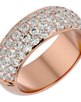 Inel Nupțial Pavé cu Diamante Create în Laborator de 1.87 ct din 18k Aur Roz - Castelo.ro