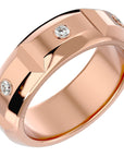 Verighetă cu Bandă De Diamante Create în Laborator de 0.18 ct din 18k Aur Roz - Castelo.ro